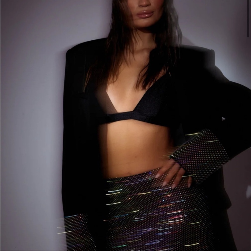 SLA the label rhinestones blazer